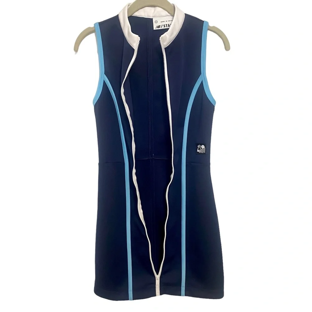 New Balance x STAUD Neoprene Dress Sz S Navy - Picture 6 of 12